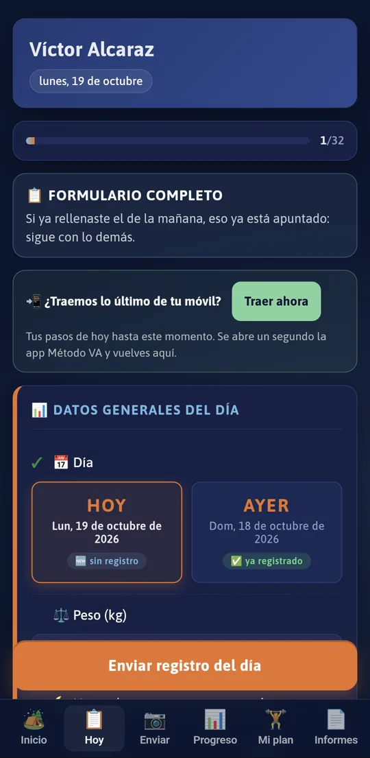 Formulario con el recuadro Traer ahora arriba