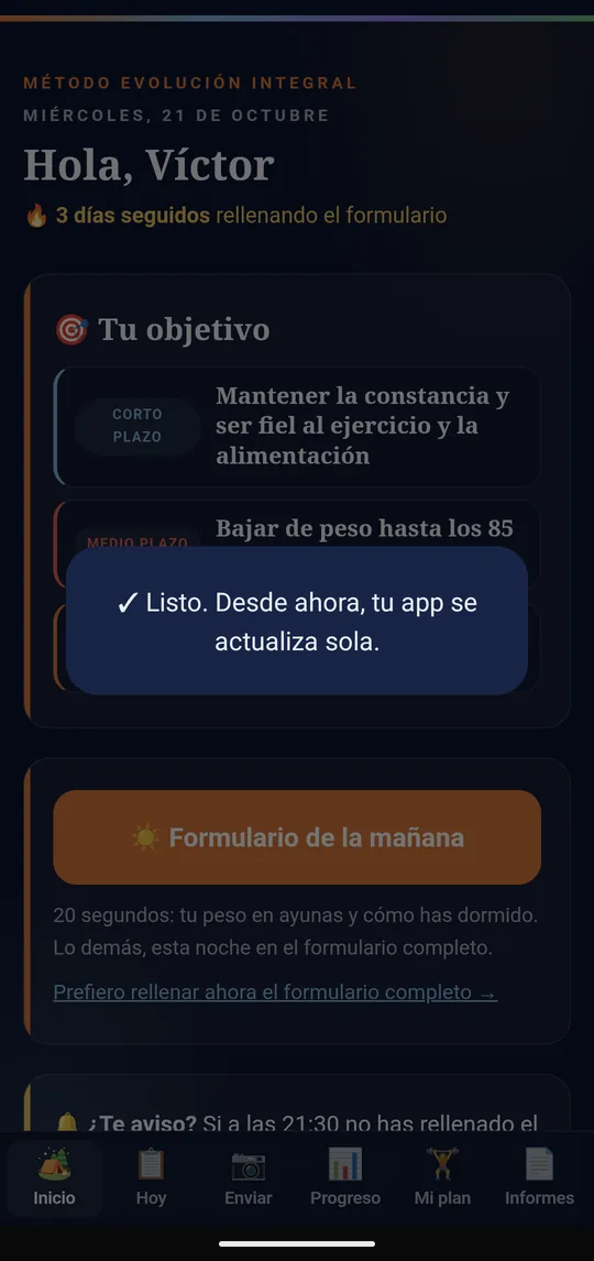 Listo, desde ahora tu app se actualiza sola